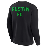 Unisex Fanatics Black Austin FC Super Soft Pullover Crew Sweatshirt