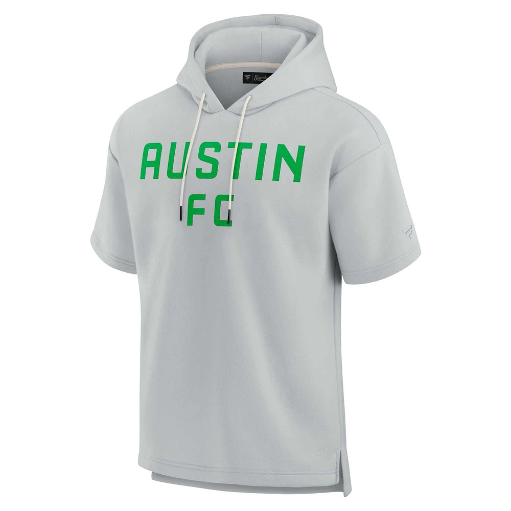 Sweat à capuche unisexe Fanatics gris Austin FC Elements en polaire super douce manches courtes