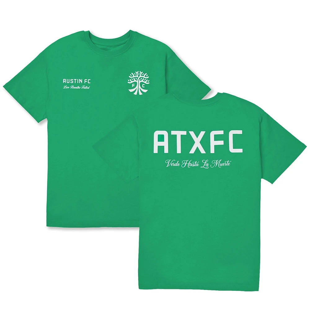 Unisex Live Breathe Futbol Green Austin FC T-Shirt