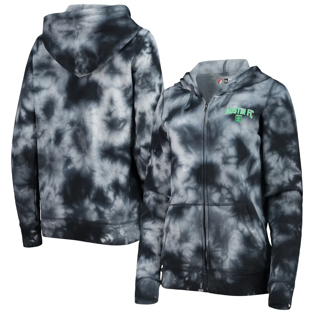 New Era White Boston Red Sox Tie-Dye Full-Zip Hoodie