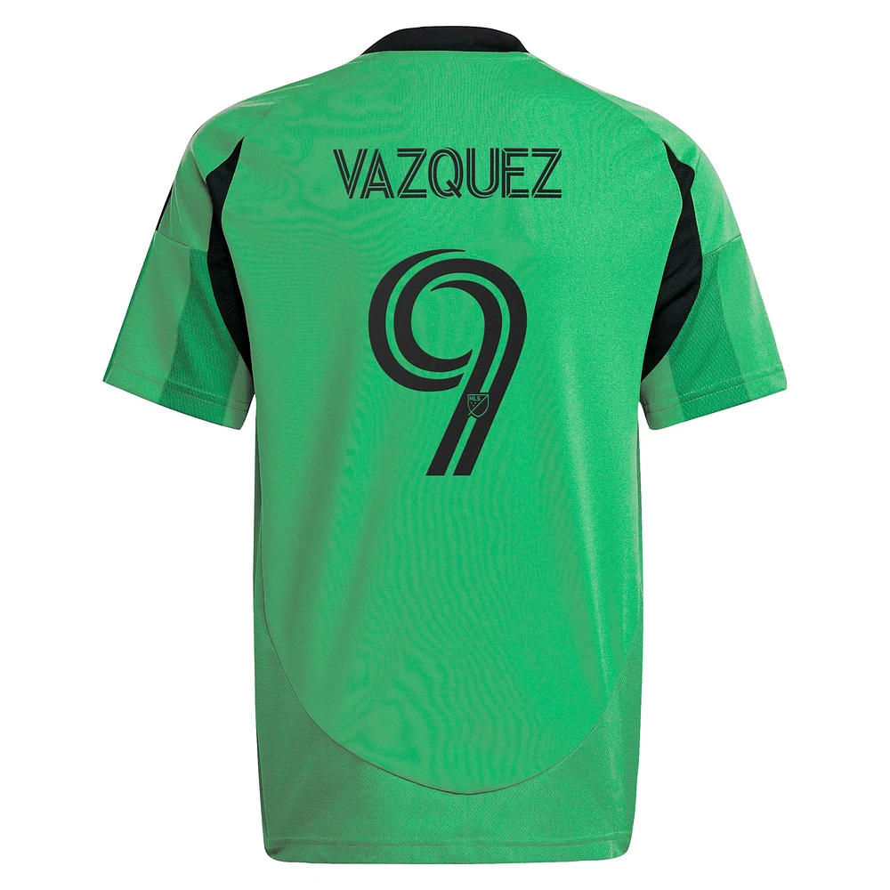Women's adidas Brandon Vazquez Green Austin FC 2025 The Heartbeat Kit Replica Player Jersey