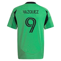 Women's adidas Brandon Vazquez Green Austin FC 2025 The Heartbeat Kit Replica Player Jersey