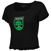 T-shirt côtelé noir Austin FC pour femme