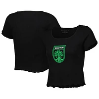 T-shirt côtelé noir Austin FC pour femme