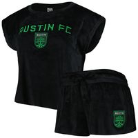 Women's Concepts Sport Black Austin FC Intermission T-Shirt and Shorts Sleep Set