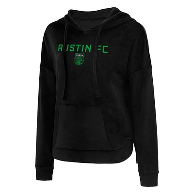 Sweat à capuche en velours noir Austin FC Intermission pour femme Concepts Sport