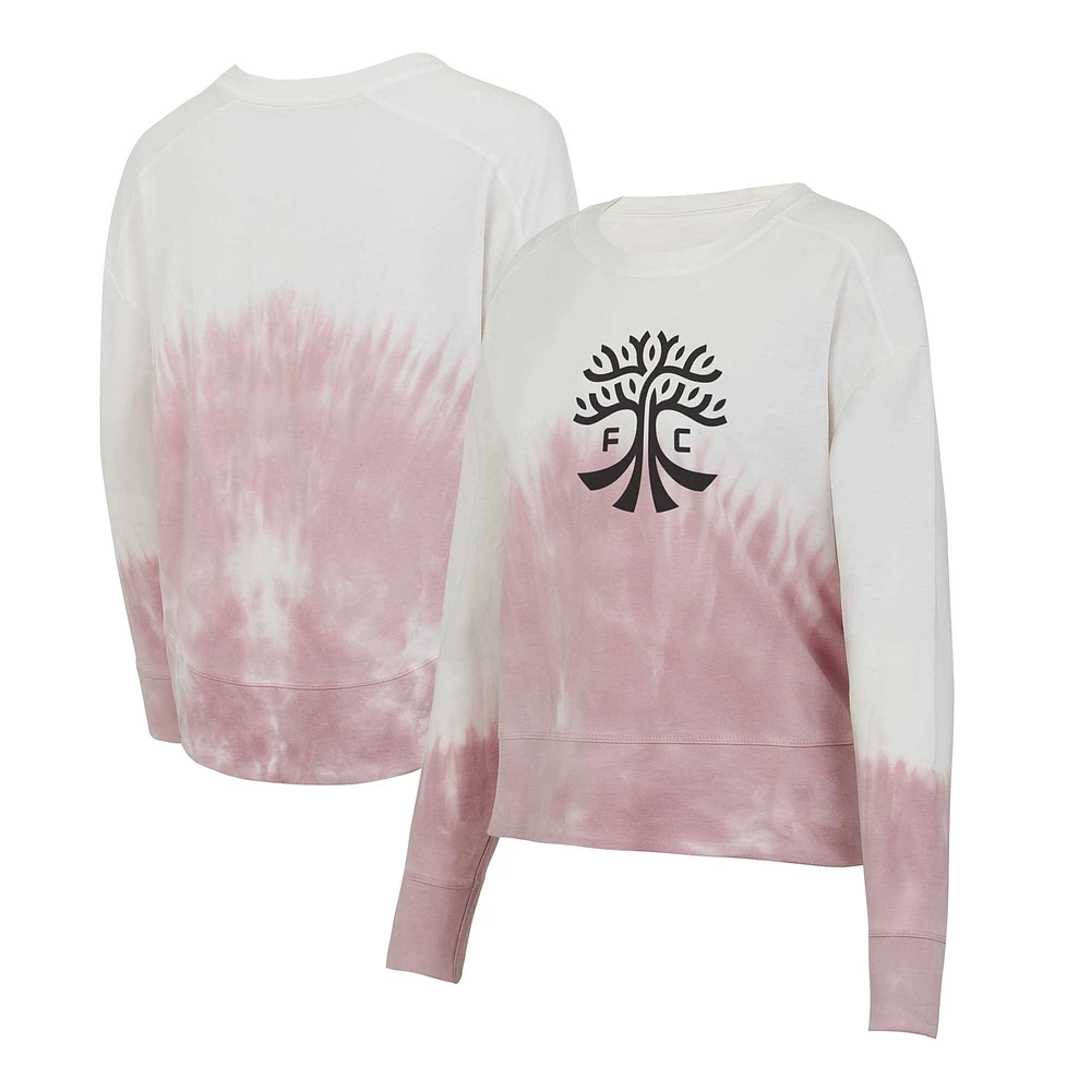 T-shirt à manches longues Concepts Sport rose/blanc Austin FC Orchard Tie-Dye pour femmes