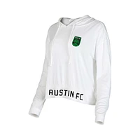 Sweat à capuche manches longues Austin FC Accord Concepts Sport pour femme, blanc