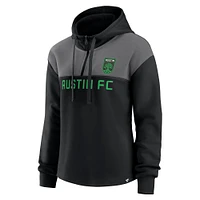 Sweat à capuche noir quart de zip en polaire Fanatics Austin FC pour femmes