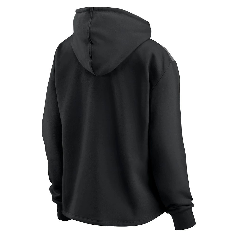 Women's Fanatics Black Austin FC Fleece Quarter-Zip Hoodie