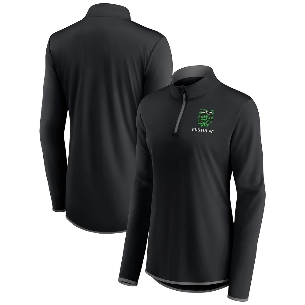 Women's Fanatics Black Austin FC Worth the Drive Quarter-Zip Top