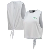 Women's The Wild Collective White Austin FC Twist Back Tank Top