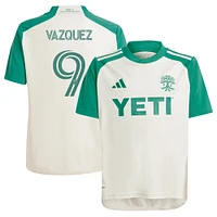 Youth adidas Brandon Vazquez Tan Austin FC 2024 The Armadillo Kit Replica Player Jersey