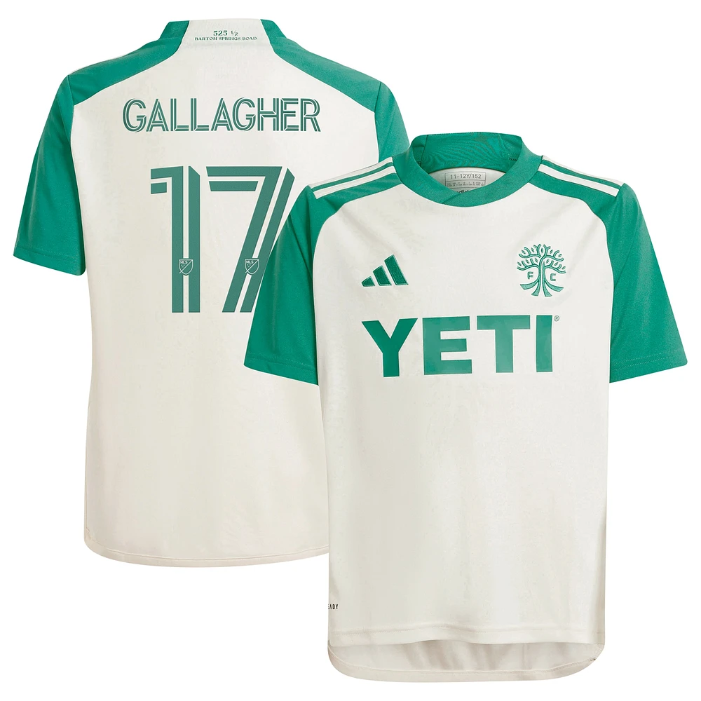 Youth adidas Jon Gallagher Tan Austin FC 2024 The Armadillo Kit Replica Player Jersey