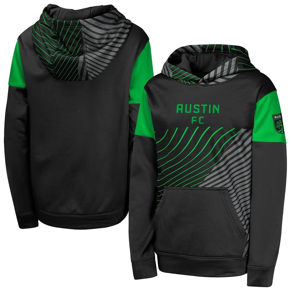 Youth Black Austin FC Unbeatable Pullover Hoodie