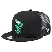 Casquette de camionneur Snapback 9FIFTY Austin FC noire New Era pour jeunes