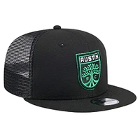 Casquette de camionneur Snapback 9FIFTY Austin FC noire New Era pour jeunes