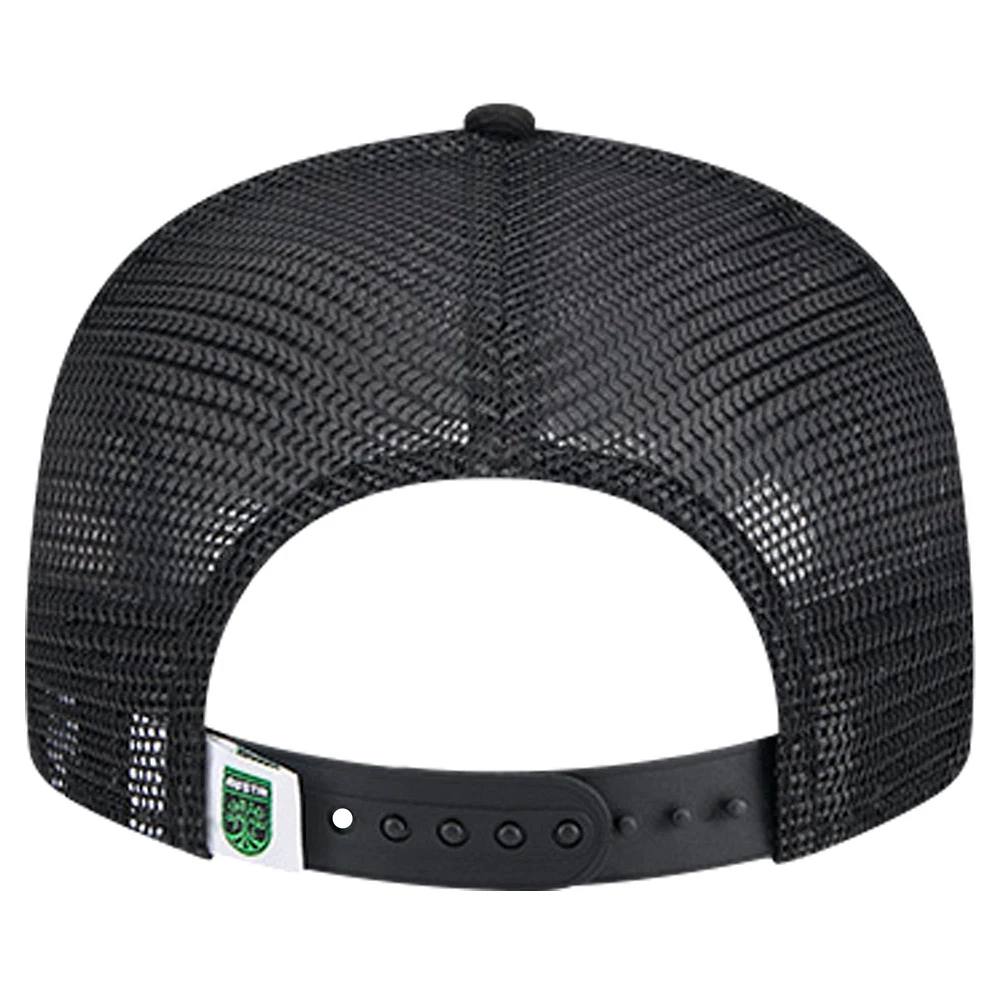 Casquette de camionneur Snapback 9FIFTY Austin FC noire New Era pour jeunes