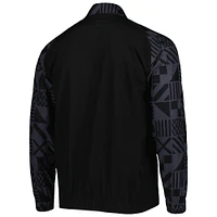 Men's Puma Black Austria National Team Pre-Match Raglan Full-Zip Training Jacket