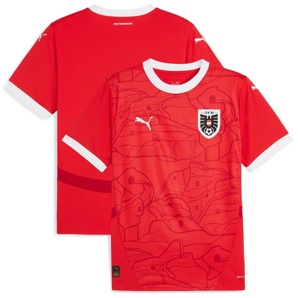 Men's Puma  Red Austria National Team 2024 Home Replica Jersey