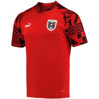 Men's Puma Red Austria National Team Pre-Match V-Neck Top