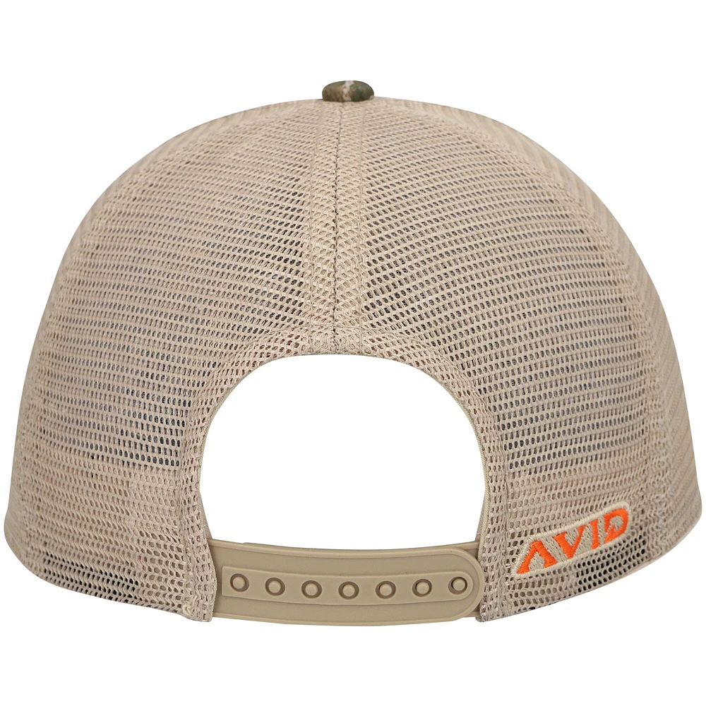 Casquette Snapback Avid Camo/Tan Fish Camp Trucker AVIDry pour homme