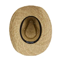 Chapeau en paille de cowboy du Sud naturel AVID Sportswear pour hommes