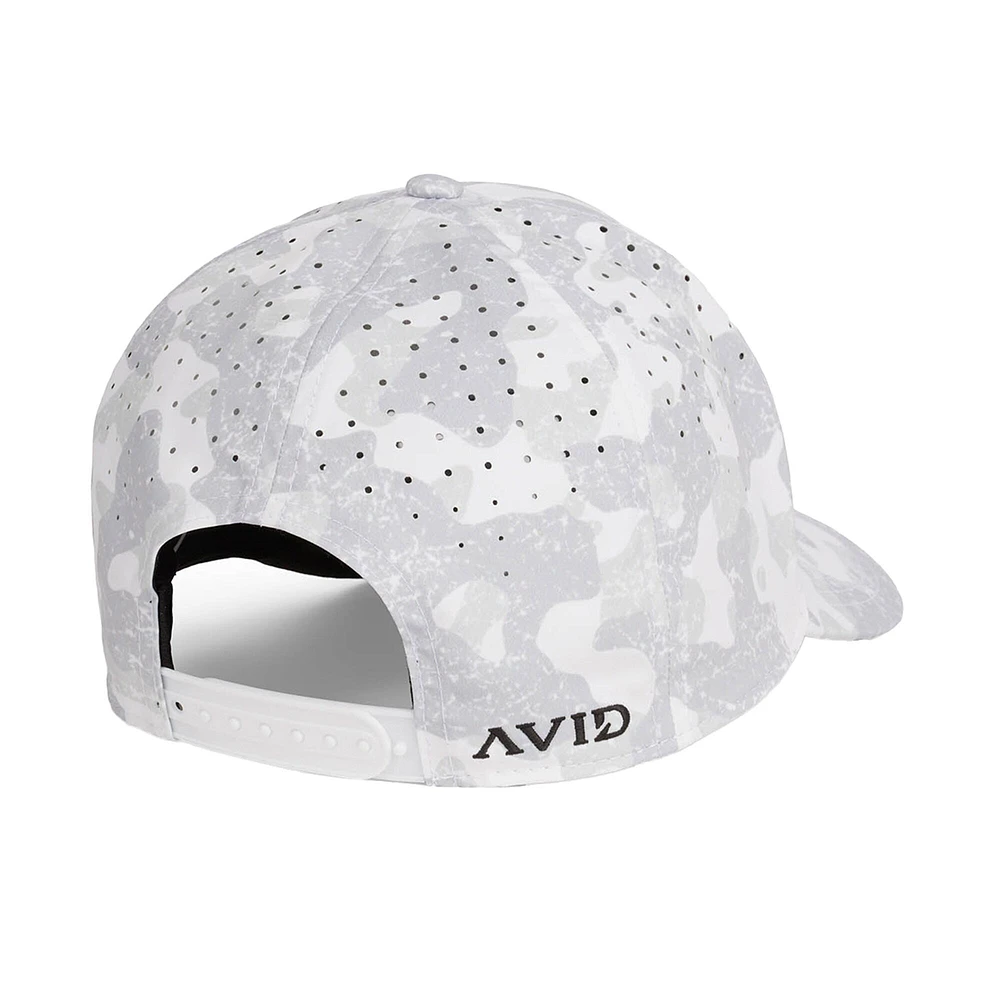 Casquette réglable AVID Sportswear White Camo Pro AVIDry pour hommes