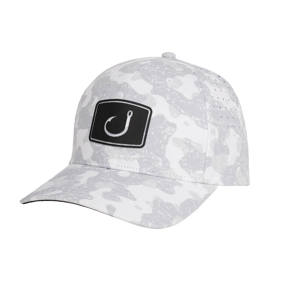 Casquette réglable AVID Sportswear White Camo Pro AVIDry pour hommes