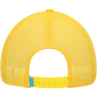 Men's Avid White/Yellow Vintage Foam Trucker AVIDry Snapback Hat