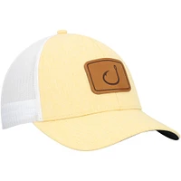 Men's Avid Yellow/White Lay Day Trucker Snapback Hat