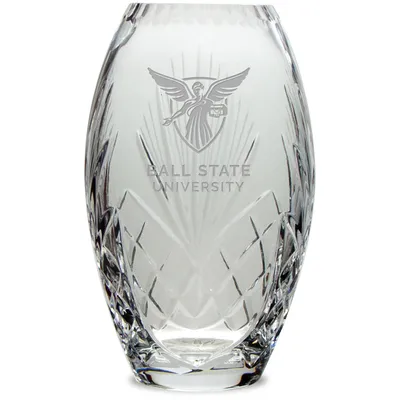 Ball State Cardinals 10'' Full Leaded Crystal Vase