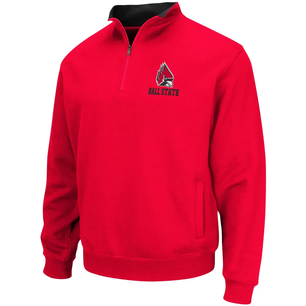 Men's Colosseum Cardinal Ball State Cardinals Tortugas Logo Quarter-Zip Jacket