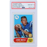 Johnny Unitas Baltimore Colts Autographed 2000 Topps Archives 1968 Reprint #100 PSA Authenticated 10 Card