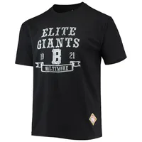 Men's Stitches Black Baltimore Elite Giants Negro League Wordmark T-Shirt