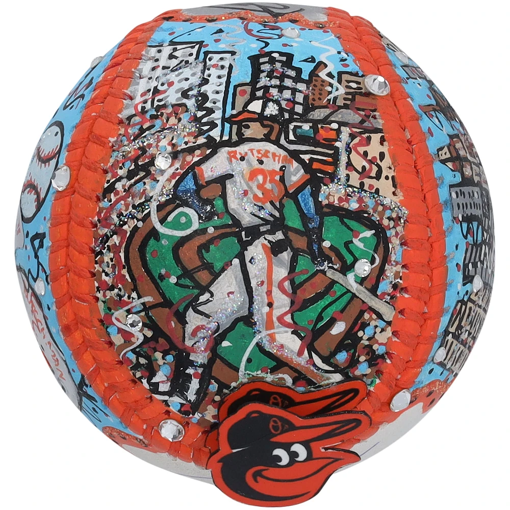 Adley Rutschman Baltimore Orioles Autographed Baseball with "Let's Go O's" Inscription - Art by Charles Fazzino - NR81050437