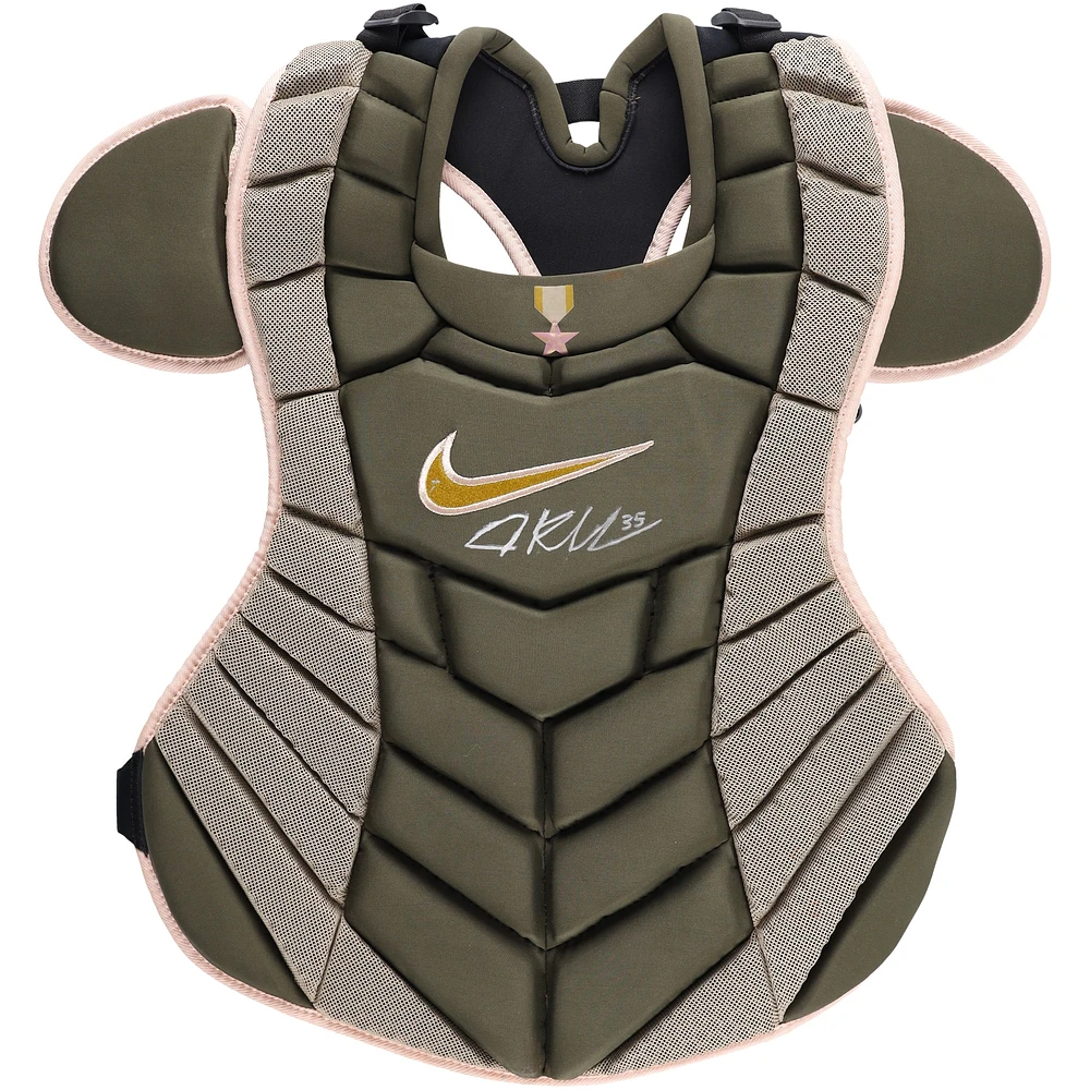 Adley Rutschman Baltimore Orioles Autographed Game-Used Gray Nike Chest Protector vs. Seattle Mariners on May 18, 2024