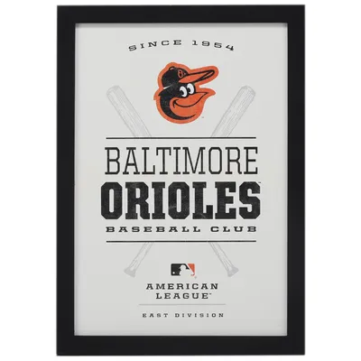 Baltimore Orioles 10'' x 14'' Team Framed Wood Sign