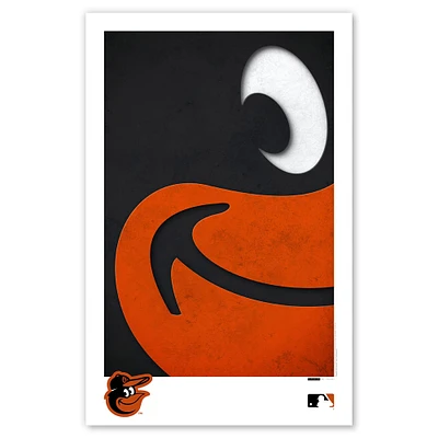 Baltimore Orioles 11"x 17" Logo minimaliste affiche imprimée