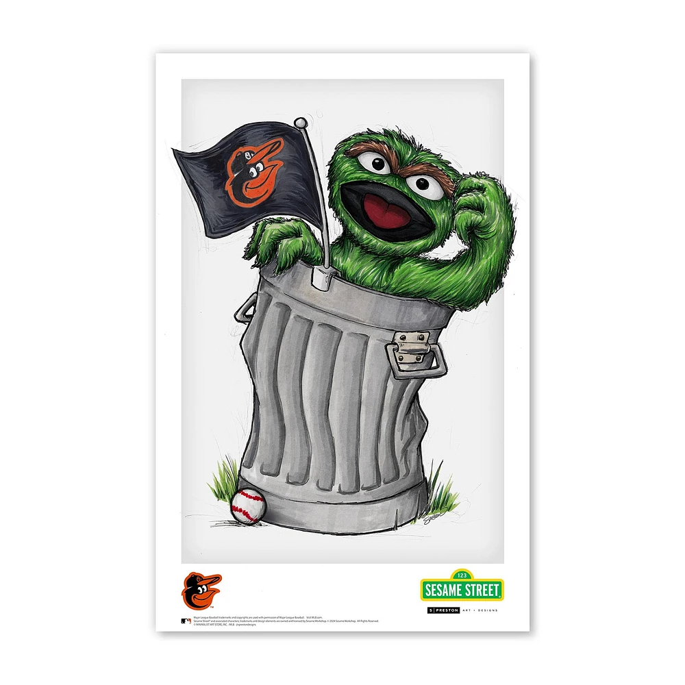 Baltimore Orioles 11" x 17" Sesame Street Print