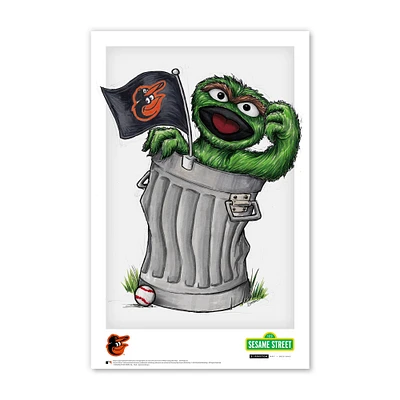 Baltimore Orioles 11" x 17" Sesame Street Print