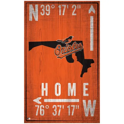 Baltimore Orioles 11" x 19" Coordinate Sign