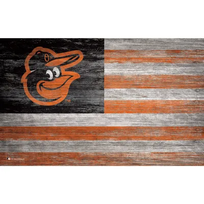 Baltimore Orioles 11'' x 19'' Distressed Flag Sign