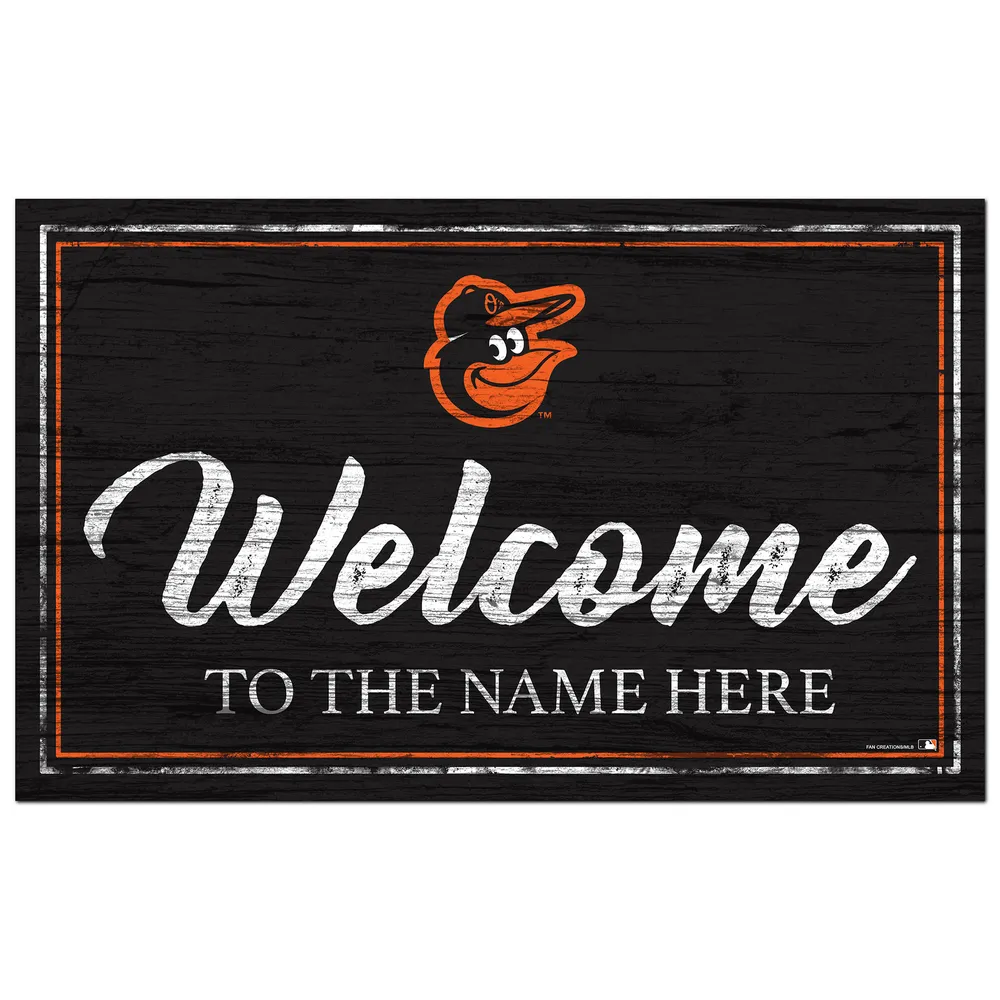 Baltimore Orioles 11'' x 19'' Welcome Team Tag Sign