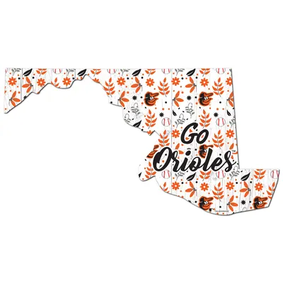 Baltimore Orioles 12'' Floral State Sign