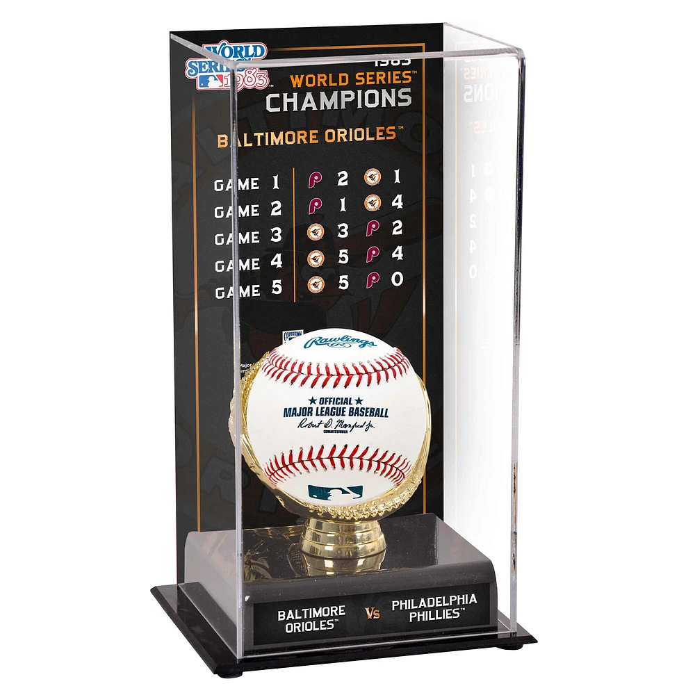 Baltimore Orioles 1983 World Series Champions Sublimated Display Case with Series Listing Image