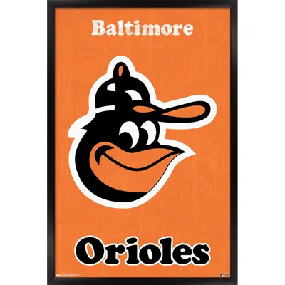 Baltimore Orioles 24.25'' x 35.75'' Framed Retro Logo Poster