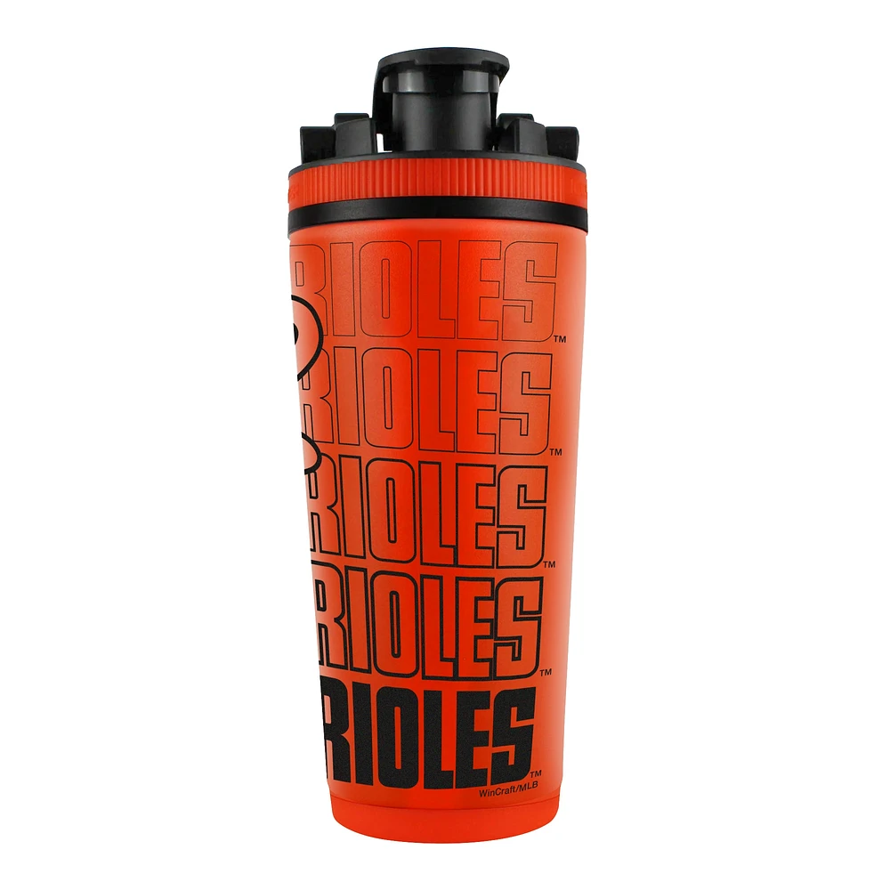 Bouteille shaker en acier inoxydable 4D de 26 oz des Orioles de Baltimore