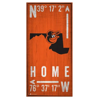 Baltimore Orioles 6'' x 12'' Team Coordinate Sign