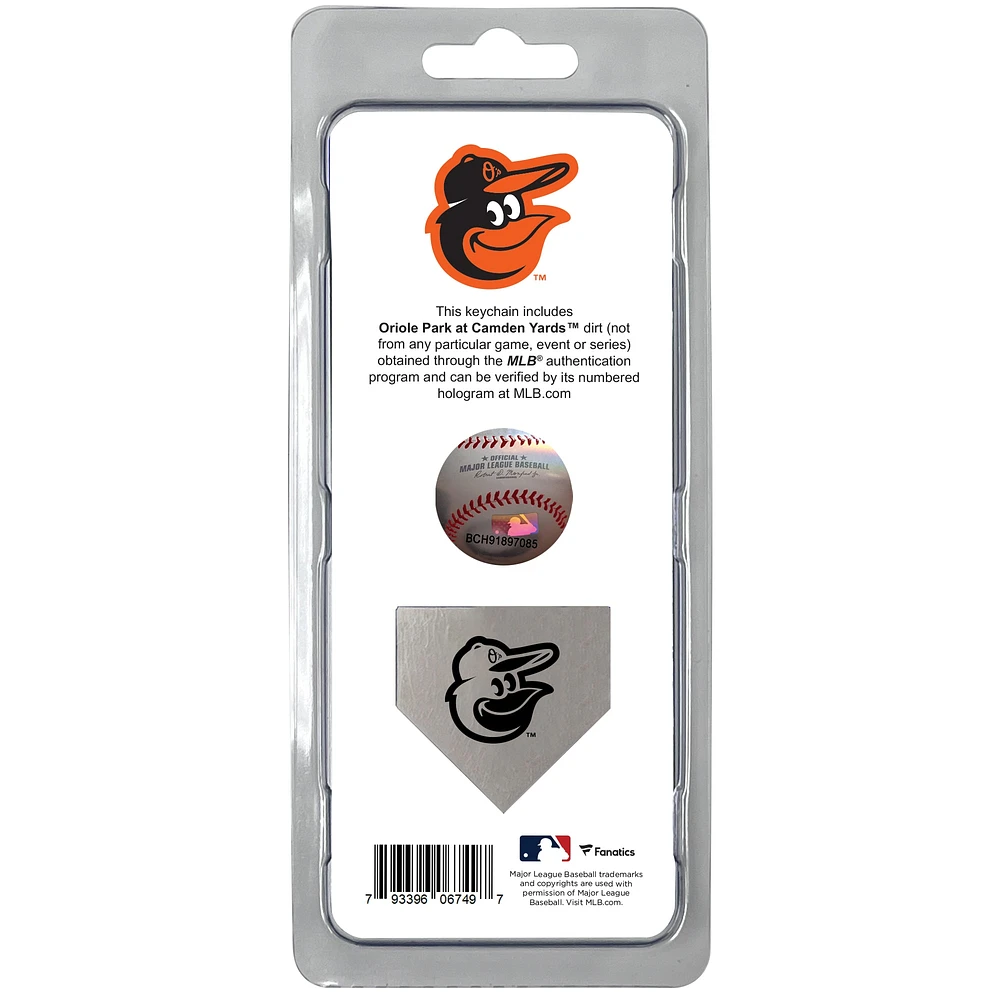Baltimore Orioles Dirt Key Chain - Filled with Game-Used Dirt from a Home Game